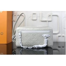 Louis Vuitton M44458 LV Monogram Vernis Clutch White