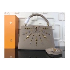 Louis Vuitton M52395 Taurillon Leather Capucines PM Bags Gray