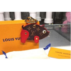 Louis Vuitton M64181 LV Pig Bag Charm and Key Holder Monogram Canvas Red