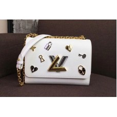 Louis Vuitton M52890 Twist MM MM Bags Epi Leather White