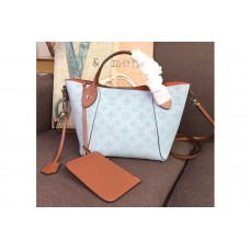 Louis Vuitton M52975 LV Hina PM Bags Mahina Leather BLEU HORIZON PUMPKIN