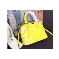 Louis Vuitton M91606 LV Monogram Vernis Alma BB Bags Lemon