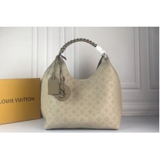 Louis Vuitton M52950 LV Carmel hobo bag Mahina Leather Grey