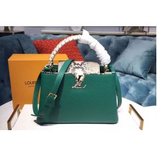 Louis Vuitton N95382 LV Capucines PM Taurillon Leather Green