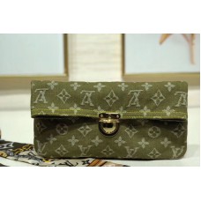 Louis Vuitton M44472 Clutch Bag Monogram Denim Green