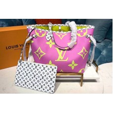 Louis Vuitton M44588 LV Neverfull MM Bags Monogram coated canvas Pink