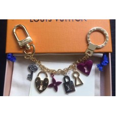 Louis Vuitton M67437 LV Love Lock Heart and Keys Chain Bag Charm and Key Holder