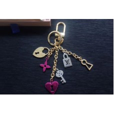 Louis Vuitton M67438 LV Love Lock Heart and Keys Chain Bag Charm and Key Holder