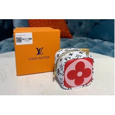 Louis Vuitton M67669 LV Porte Monnaie Cube coin purse Red Monogram canvas