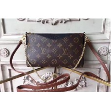 Louis Vuitton M41638 Monogram Canvas Pallas Clutch Bag Black