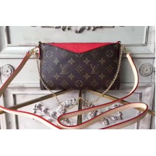 Louis Vuitton M41638 Monogram Canvas Pallas Clutch Bags Red