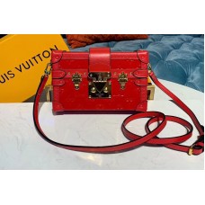 Louis Vuitton M54181 LV Petite Malle Bags Red Monogram Vernis