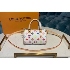 Louis Vuitton M92645 LV Nano Speedy Bags White Monogram Multicolor