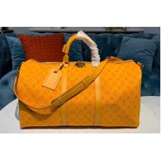 Louis Vuitton M44644 LV Keepall Bandouliere 50 Bags Ochre yellow Monogram Denim