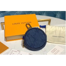 Louis Vuitton M68290 LV Navy Blue Monogram Denim Bag Charm Key Holder