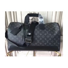 Louis Vuitton M43038 Monogram Eclipse Canvas Keepall Voyager Bags