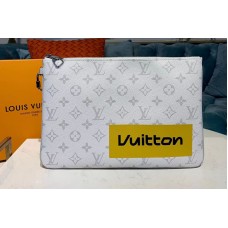 Louis Vuitton M68310 LV Zipped Pouch GM White Monogram Canvas