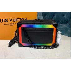 Louis Vuitton M30351 LV Mini Soft Trunk Bags Black Taiga leather