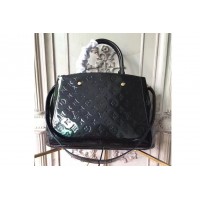 Louis Vuitton M50167 Monogram Vernis Montaigne MM Bags Black