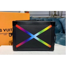 Louis Vuitton M30341 LV Soft Trunk Bags Black Taiga leather