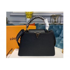 Louis Vuitton M55083 LV Capucines PM Bags Black Taurillon Leather