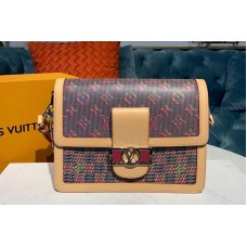 Louis Vuitton M55452 LV Dauphine MM Bags Pink Printed calf leather