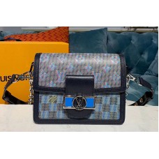 Louis Vuitton M55454 LV Mini Dauphine Bags Blue Printed calf leather