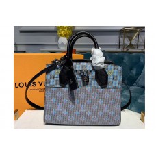 Louis Vuitton M55469 LV City Steamer Bags Blue Monogram and Damier patterns