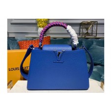 Louis Vuitton M55083 LV Capucines PM Bags Blue Taurillon Leather