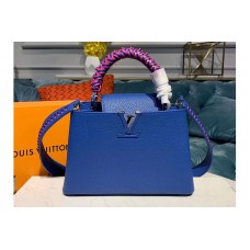 Louis Vuitton M55236 LV Capucines PM Bags Blue Taurillon Leather