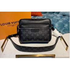 Louis Vuitton M30233 LV Outdoor Messenger Bags Black Monogram canvas and Taiga Leather