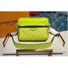 Louis Vuitton M30239 LV Outdoor Messenger Bags Lime Green Monogram canvas and Taiga Leather