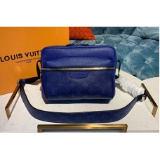 Louis Vuitton M30242 LV Outdoor Messenger Bags Blue Monogram canvas and Taiga Leather