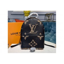 Louis Vuitton M44718 LV Palm Springs PM backpack Bags Black and Caramel Monogram Canvas