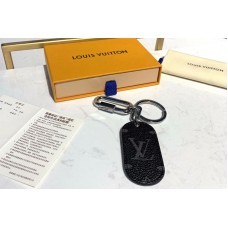 Louis Vuitton M67778 LV Military Tab charm and key holder Black Monogram canvas