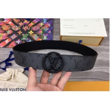 Louis Vuitton M0285V LV Initiales 40mm Reversible belt in Monogram Eclipse Canvas With Black Buckle