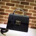 gucci Padlock Gucci Signature top handle 428208  Black