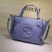 Gucci Soho Leather Top Handle Bag 369176 Blue