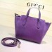 Gucci swing mini leather top handle bag 368827 Purple