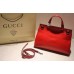 Gucci Bamboo Daily leather top handle bag 392013 Red