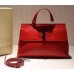 Gucci Bamboo Daily leather top handle bag 392013 Red