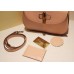 Gucci Vintage Leather Bamboo Top Handle Bag In Pink With A Mini Mirror