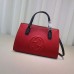 Gucci Soho leather top handle bag 431571 Hibiscus red