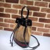 Gucci Ophidia Web Suede Small Bucket Top Handle Bag 550621 Brown