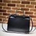 Gucci Zumi Smooth Leather Medium Top Handle Bag 564714 Black 2019