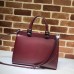 Gucci Zumi Smooth Leather Medium Top Handle Bag 564714 Burgundy 2019