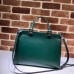 Gucci Zumi Smooth Leather Medium Top Handle Bag 564714 Green 2019