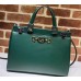 Gucci Zumi Smooth Leather Medium Top Handle Bag 564714 Green 2019