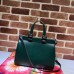 Gucci Zumi Smooth Leather Small Top Handle Bag 569712 Green 2019