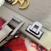 Gucci Zumi Ostrich Pattern Small Top Handle Bag 569712 White 2019